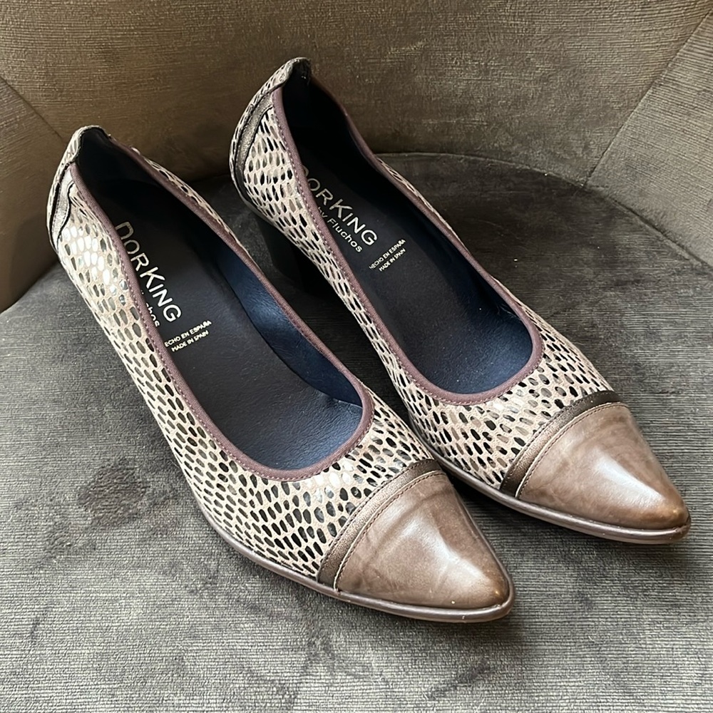 NWOT Dorking by Fluchos leather heels